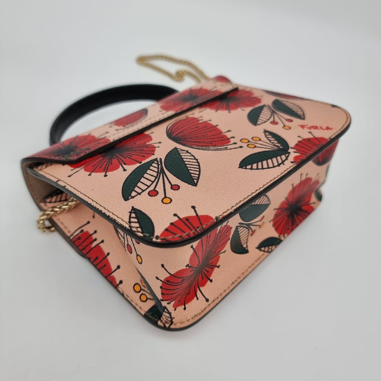 Furla Metropolis Floral Shoulder Bag Size 17x7x13