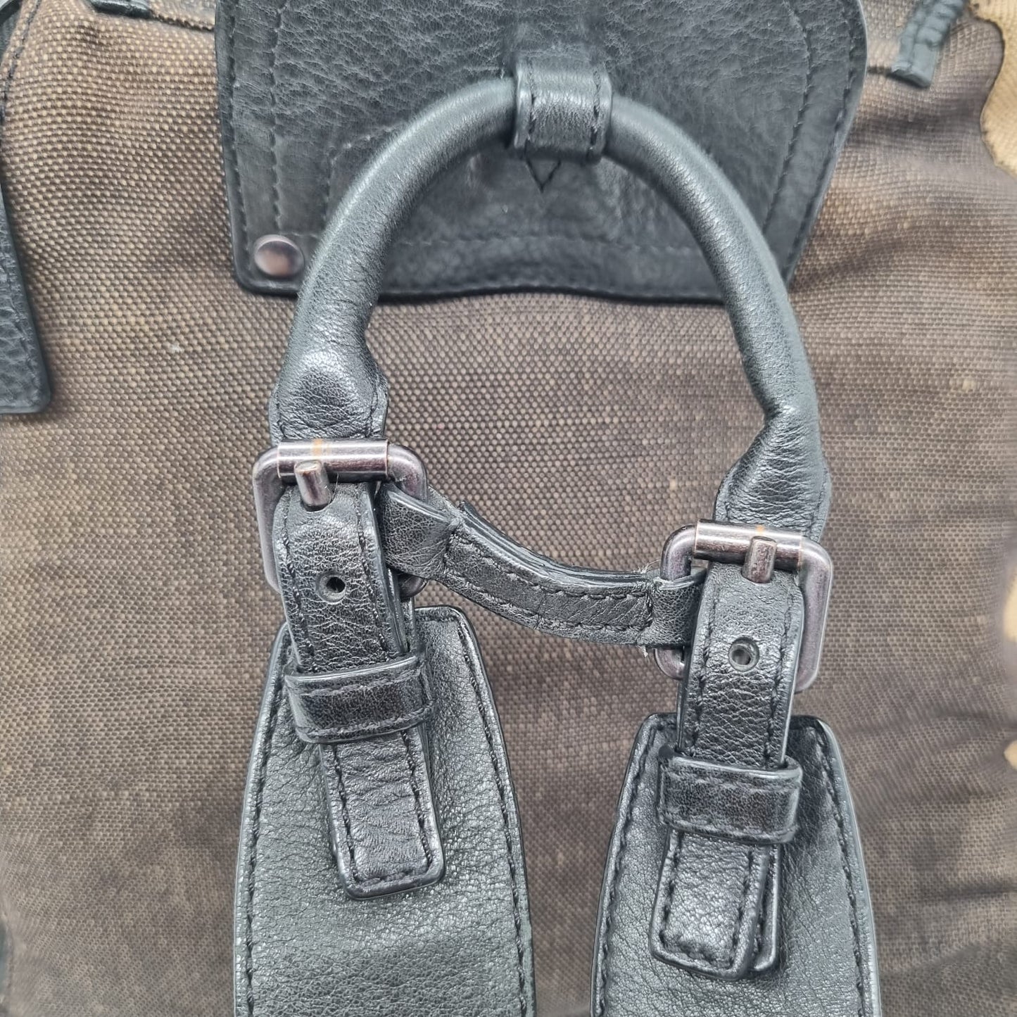 Burberry Backpack Canvas Brown Size 38x14x36