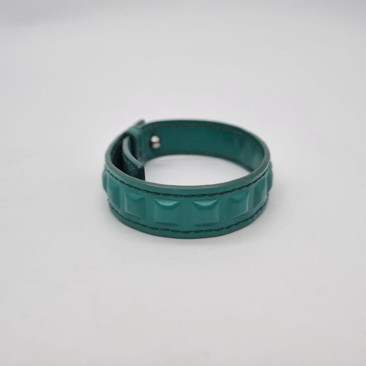 Balenciaga Grid One Row Bracelet Green #B 2017 Size M