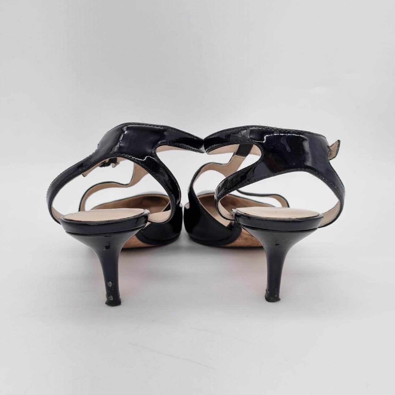 Michael Kors Heels Patent Black Size 6M/24 Dari Ujung