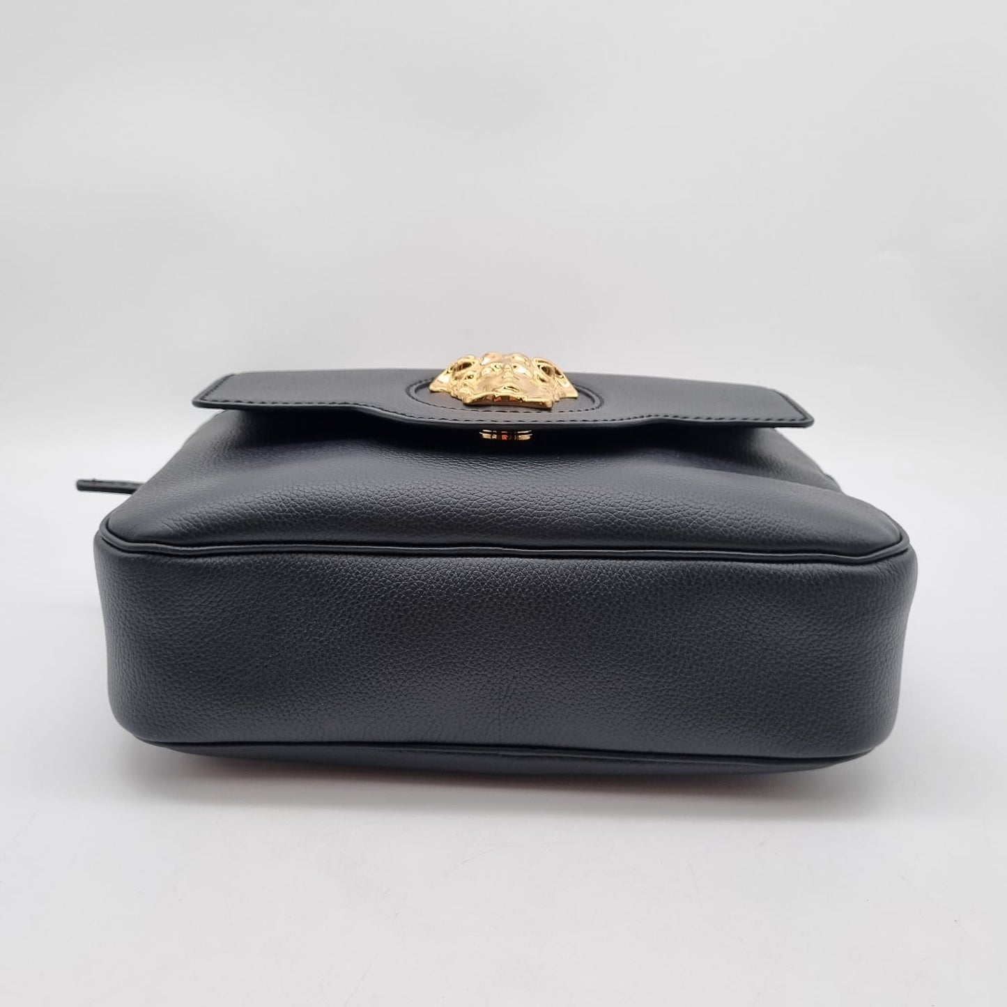 Versace Medium Shoulder Calf Leather Black Size 22x6x15