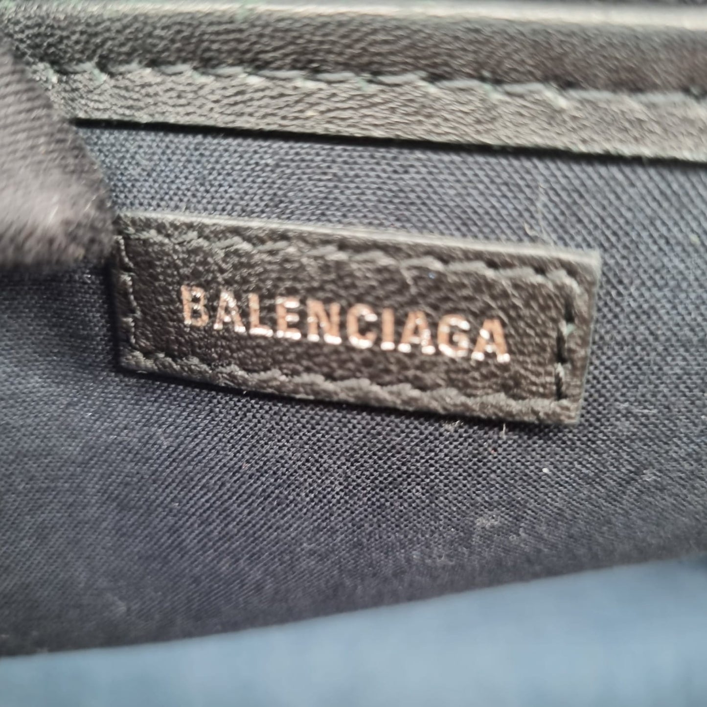 Balenciaga Cabas Navy Canvas Black #W 2019 Size 30x18x24