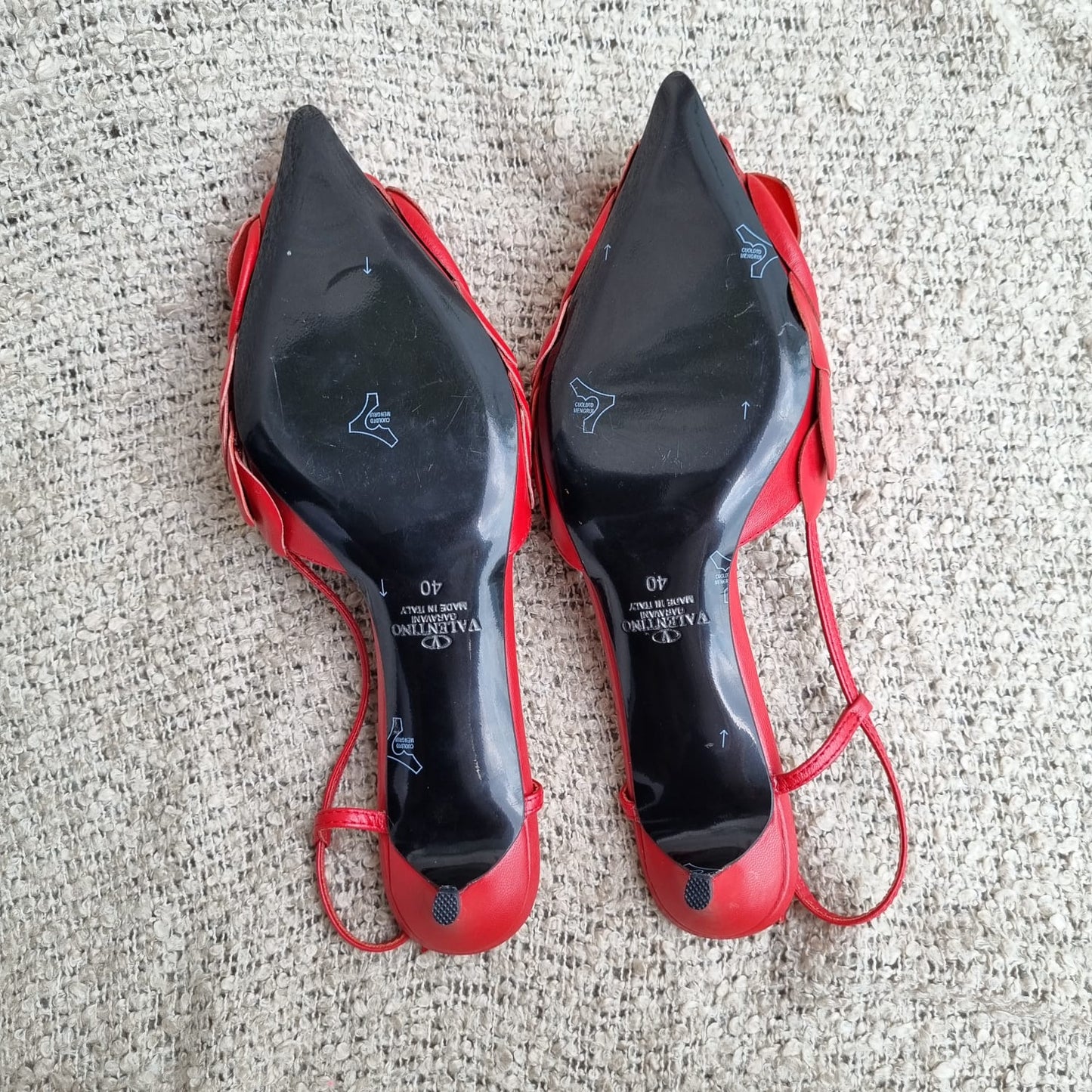 Valentino Garavani Atelier Rose Edition Heels Red Size 40/27 Dari Ujung
