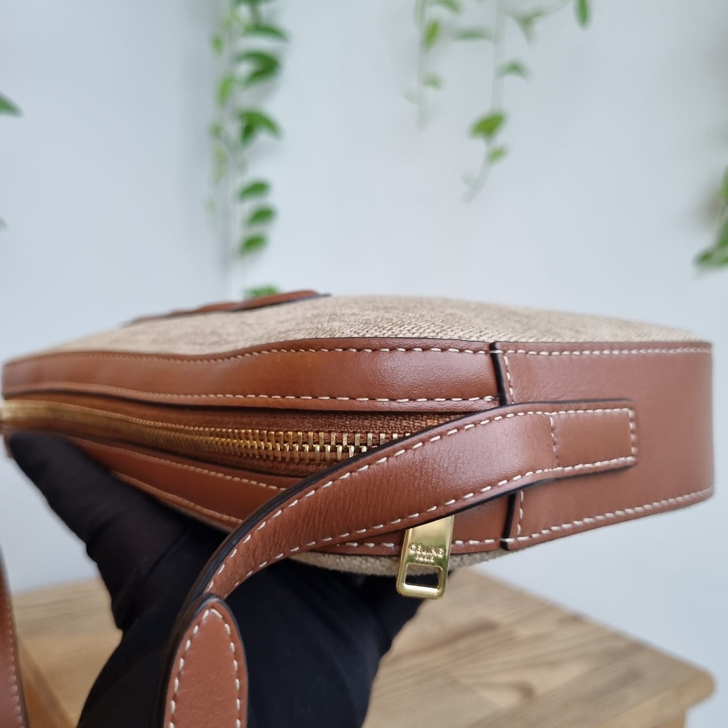 Celine Triomphe Camera Bag Canvas Leather 2022 Size 26x4x14