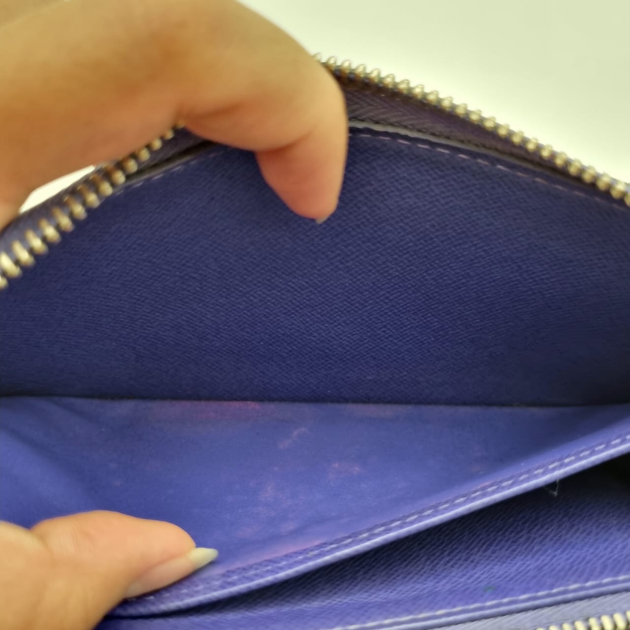 Louis Vuitton Zippy Wallet Blue 2011 Size 19x10