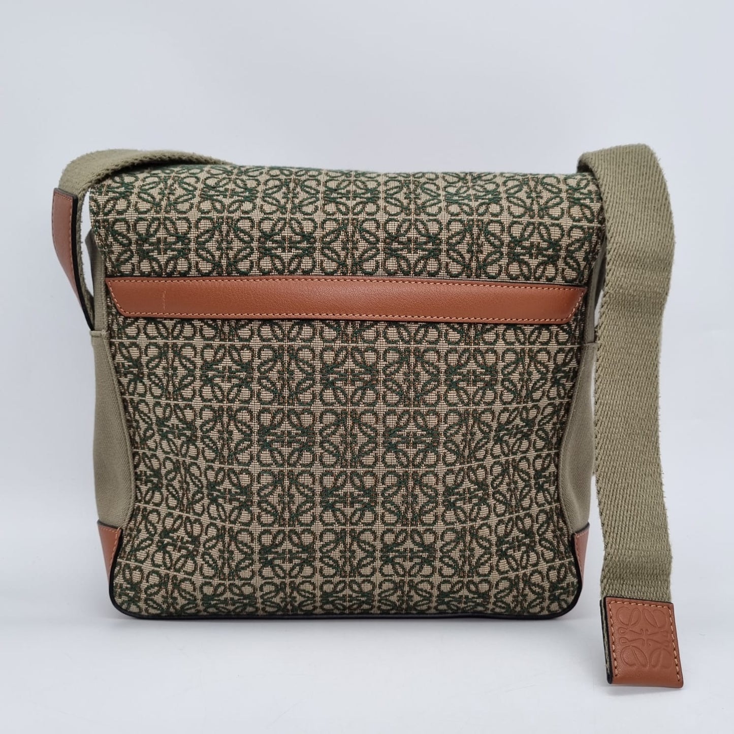 Loewe Messenger Bag Logo Canvas Etoupe 2021 Size 26x8x23