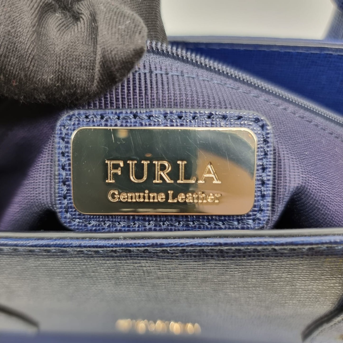 Furla Hand Bag Blue Size 32x15x22
