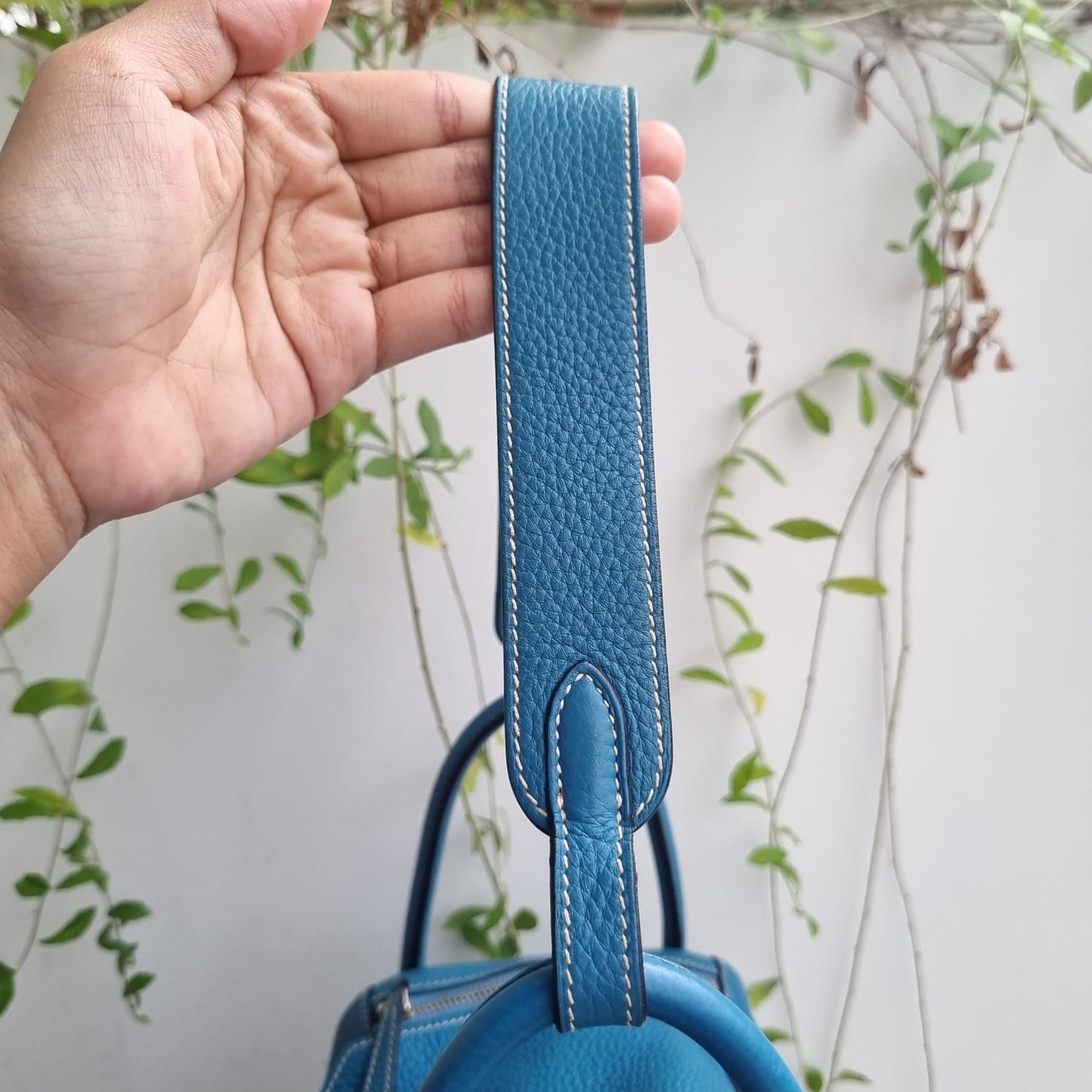 Hermes Lindy 30 Blue Jeans PHW #R Size 30x13x20