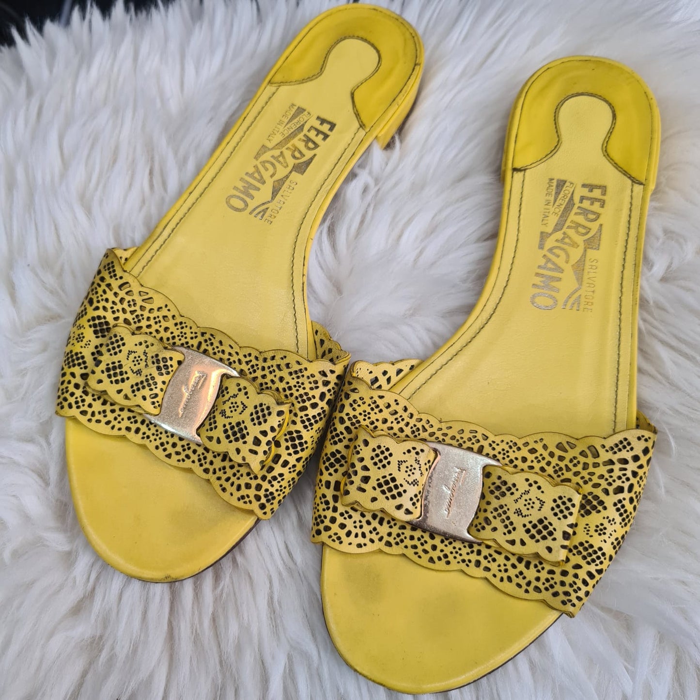 Salvatore Ferragamo Sandal Yellow Size 8/25
