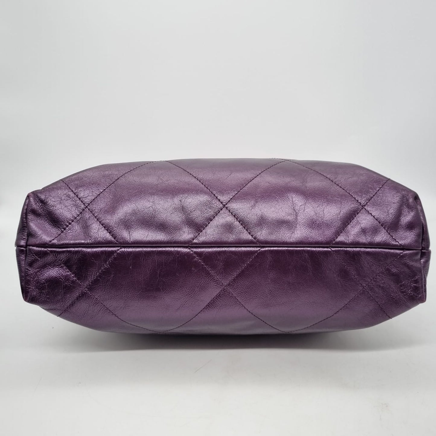 Chanel C22 Small Dark Purple GHW CHIP Size 29x7x32