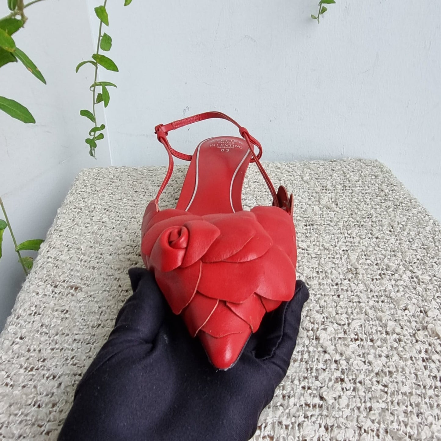 Valentino Garavani Atelier Rose Edition Heels Red Size 40/27 Dari Ujung