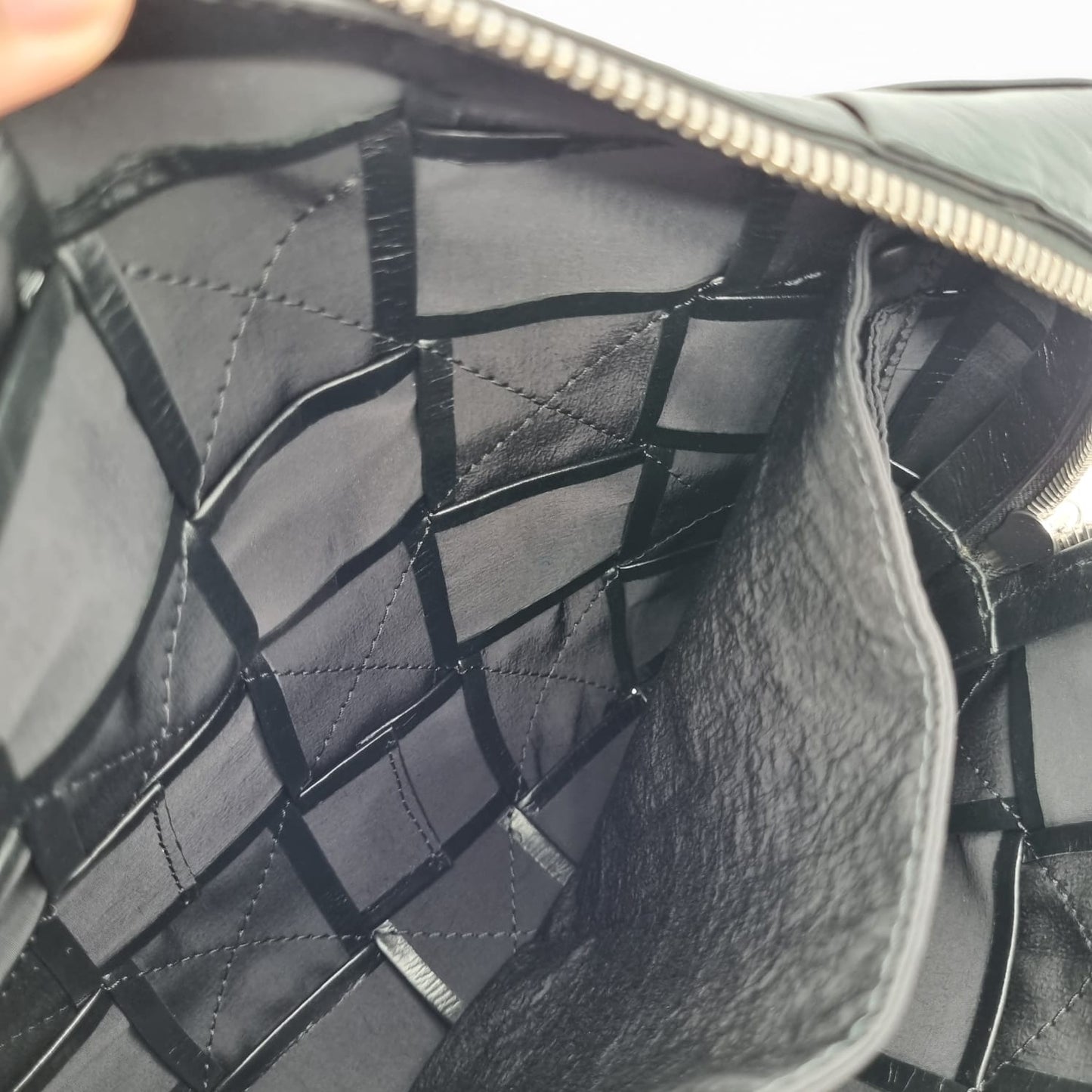 Bottega Veneta Intrecciato Travel Organizer Clutch Black Size 27x18