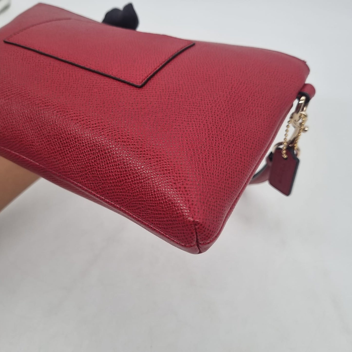 Coach Kelsey Pebble Leather Red 2in1 Size 27x8x20