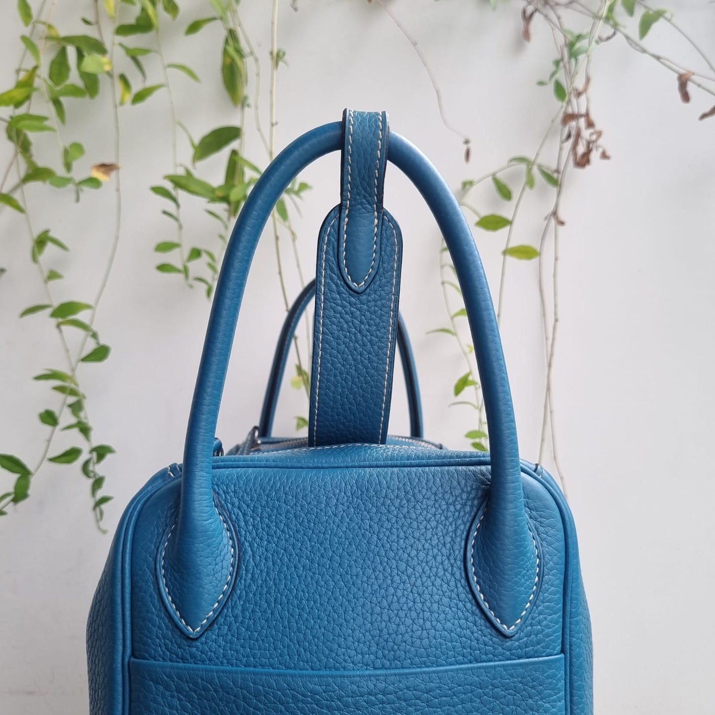 Hermes Lindy 30 Blue Jeans PHW #R Size 30x13x20