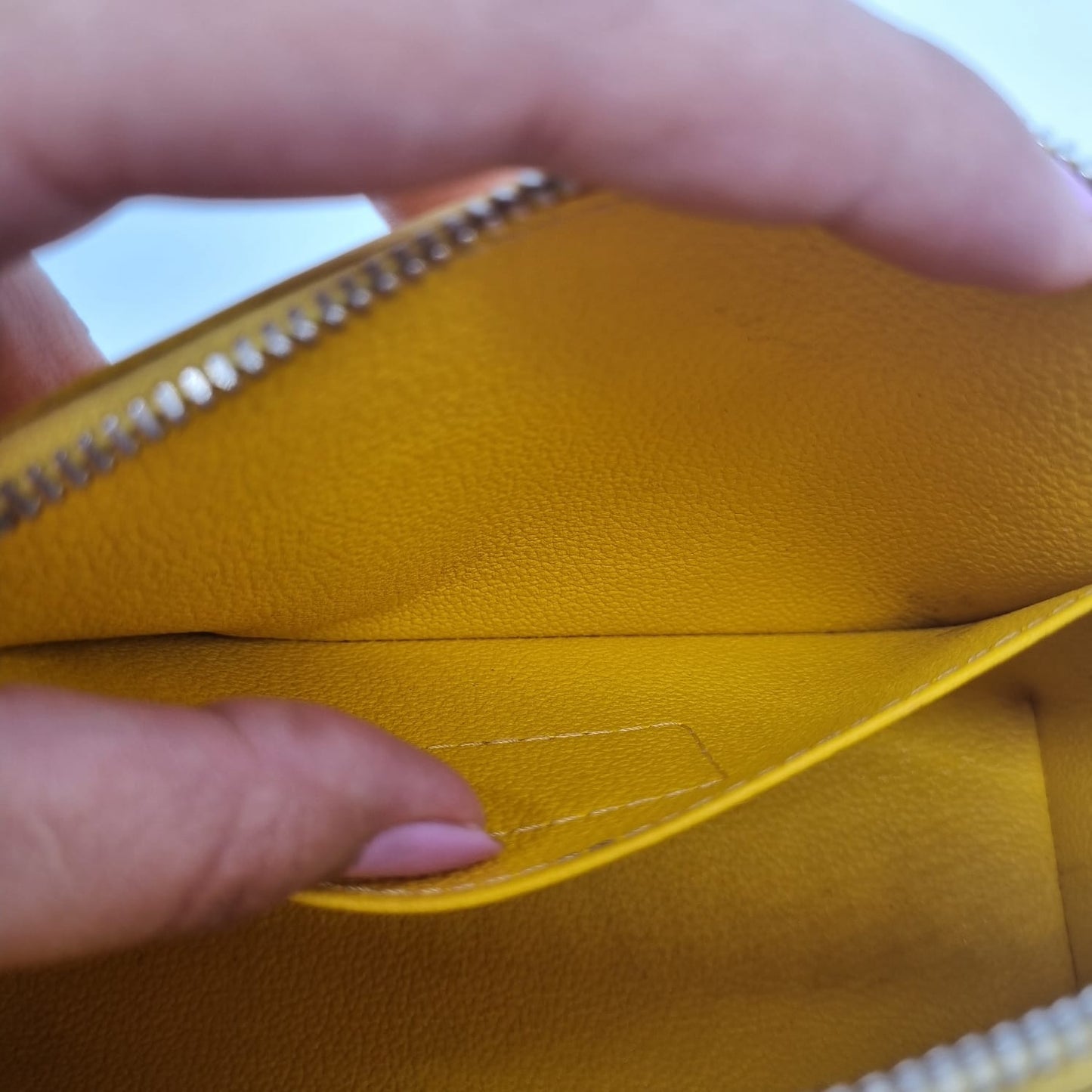 Louis Vuitton Cosmetic Pouch Epi Leather Yellow 2012 Size 17x6x11