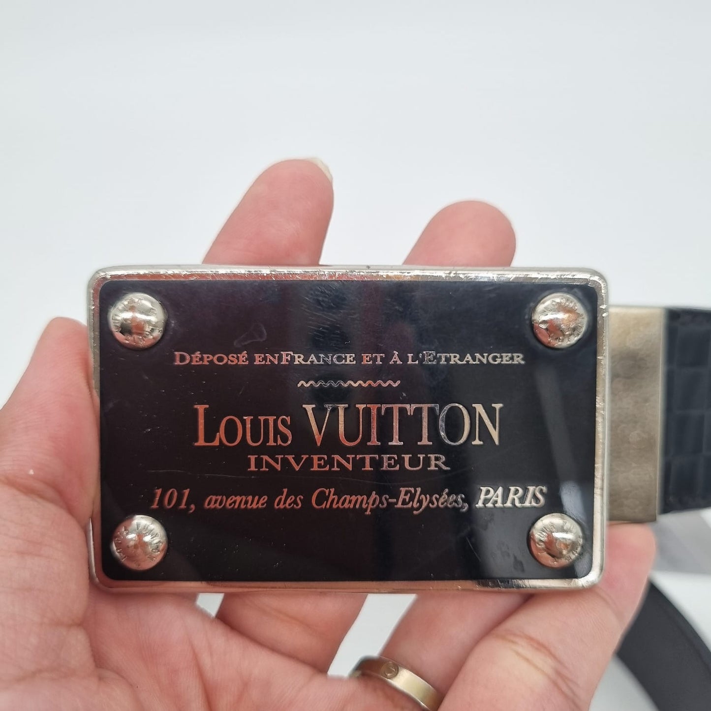 Louis Vuitton Belt Black 2010 Size 95