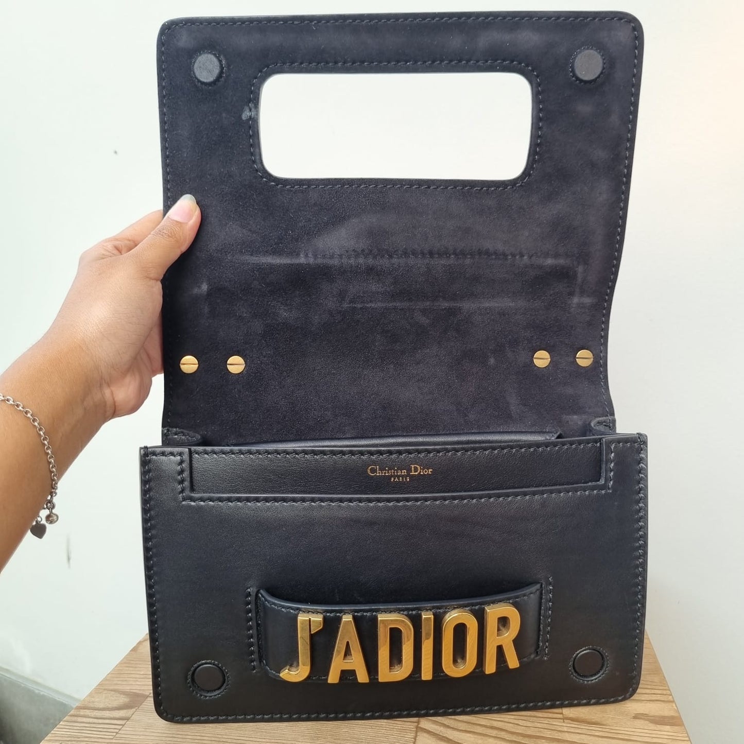 Dior J'adior Revo Flap Bag Black GHW 2017 Size 25x6x17