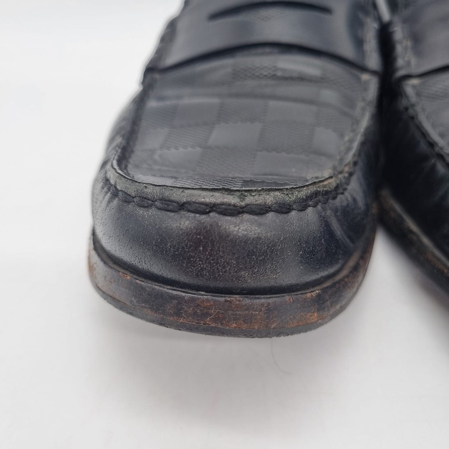 Louis Vuitton Damier Loafers Black Size 9/29