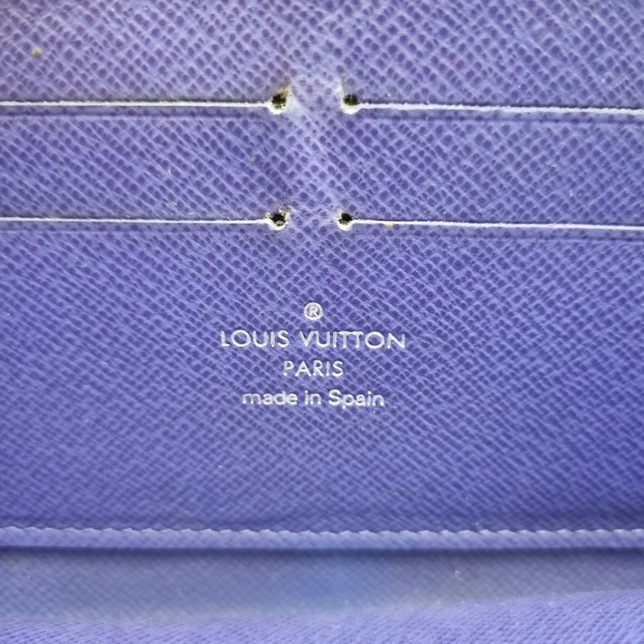 Louis Vuitton Zippy Wallet Blue 2011 Size 19x10