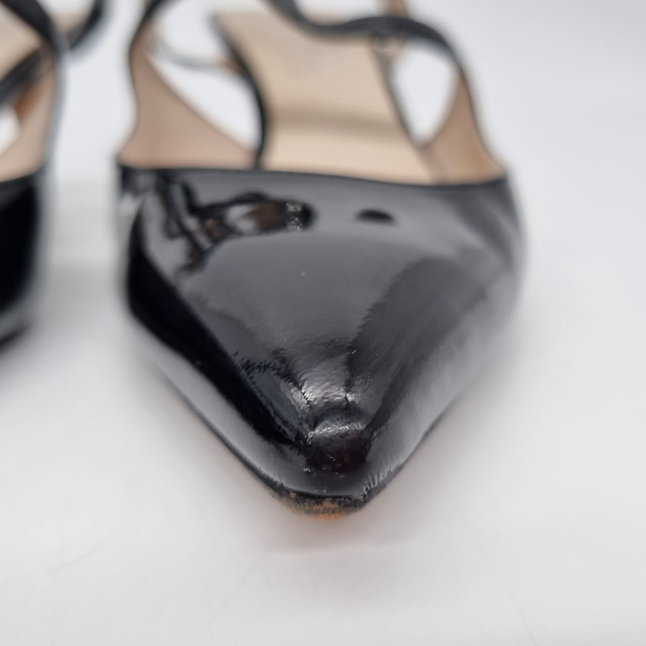 Michael Kors Heels Patent Black Size 6M/24 Dari Ujung
