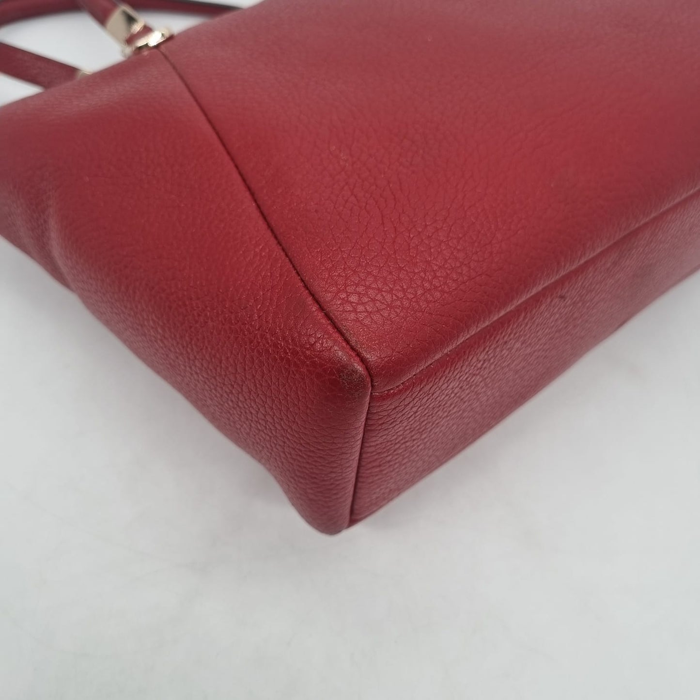 Coach Kelsey Pebble Leather Red 2in1 Size 27x8x20