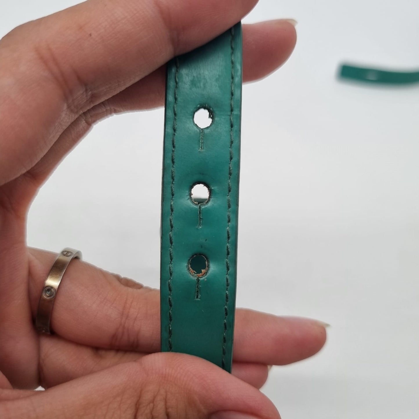 Balenciaga Grid One Row Bracelet Green #B 2017 Size M