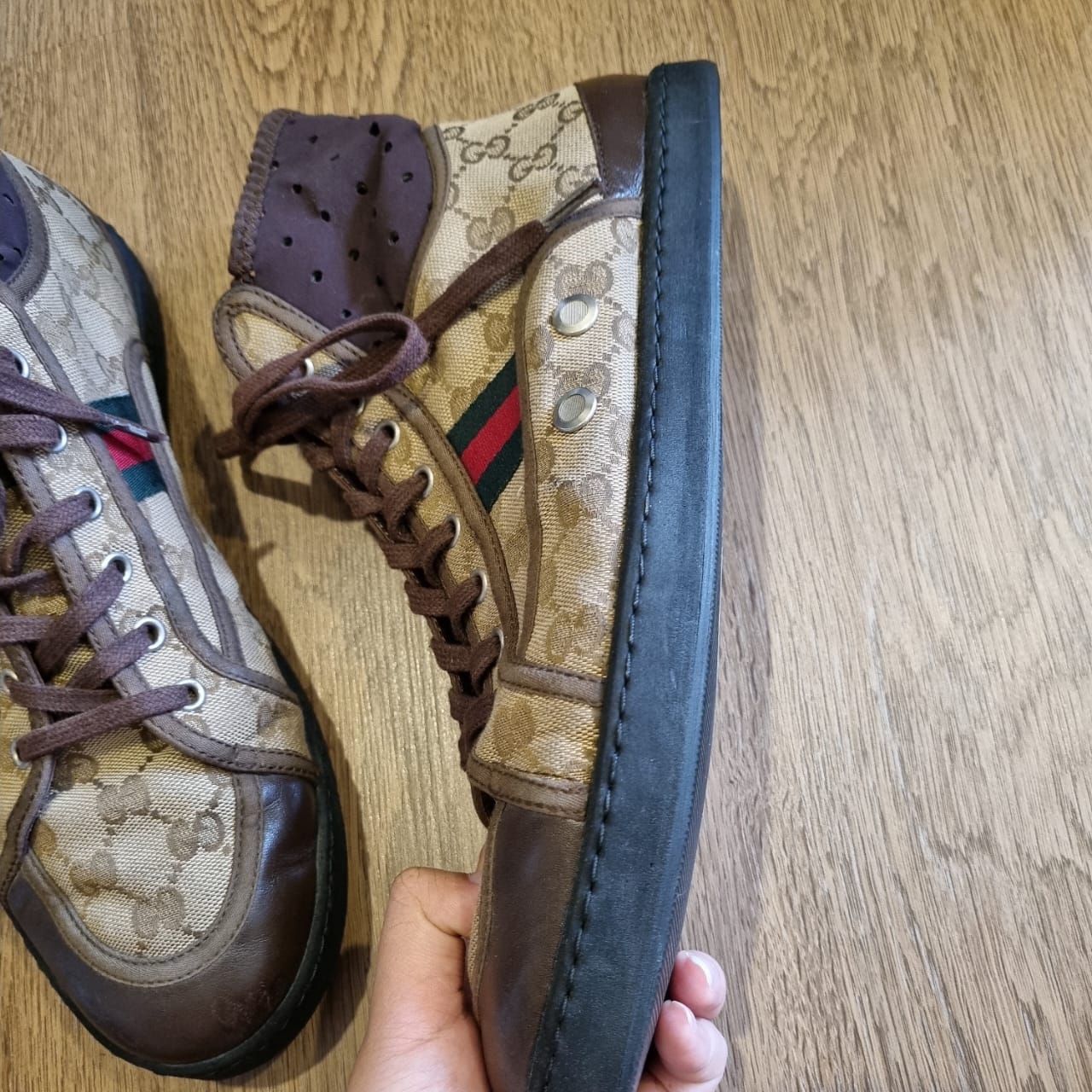 Gucci GG Supreme Boots Brown Size 9/28