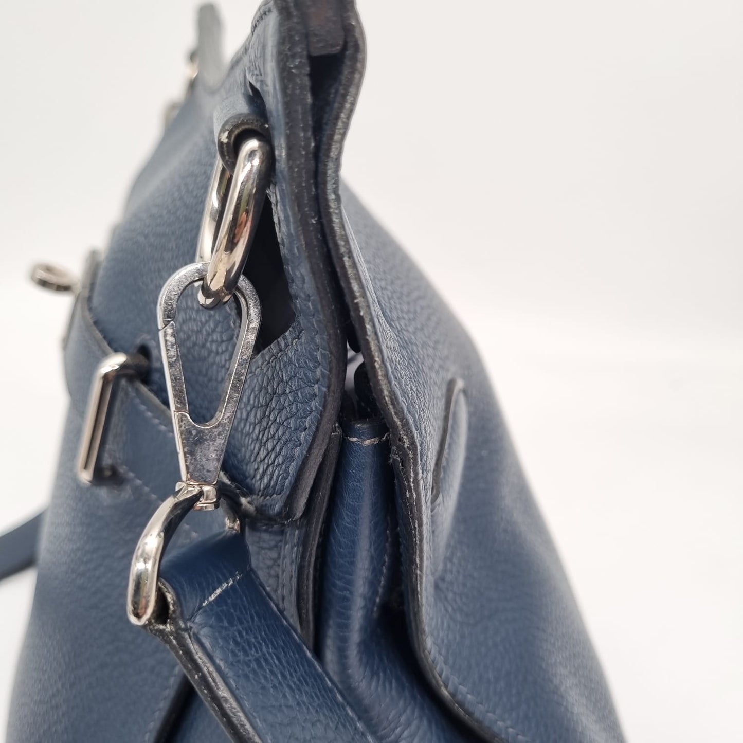 Hermes Jypsiere 34 Togo Leather Deep Blue #L 2008 Size 34x15x28