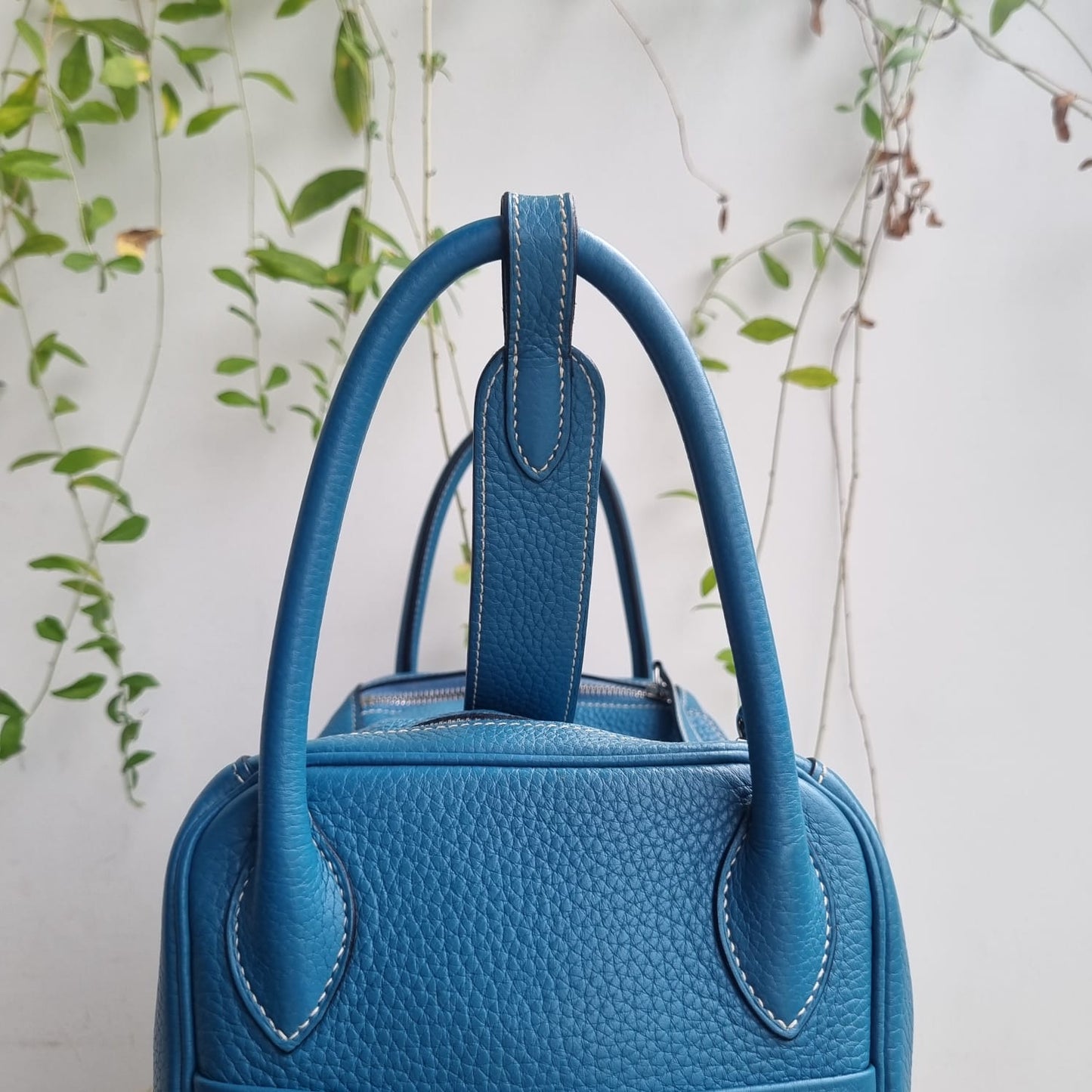 Hermes Lindy 30 Blue Jeans PHW #R Size 30x13x20
