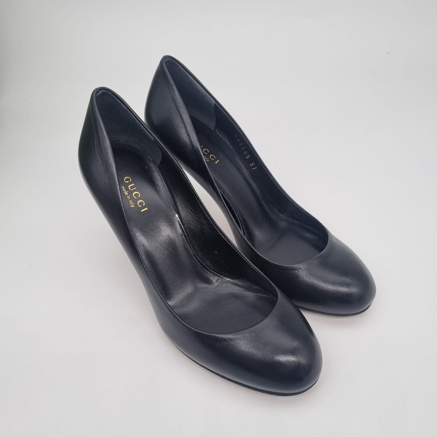 Gucci Heels Leather Black Size 37/24,5