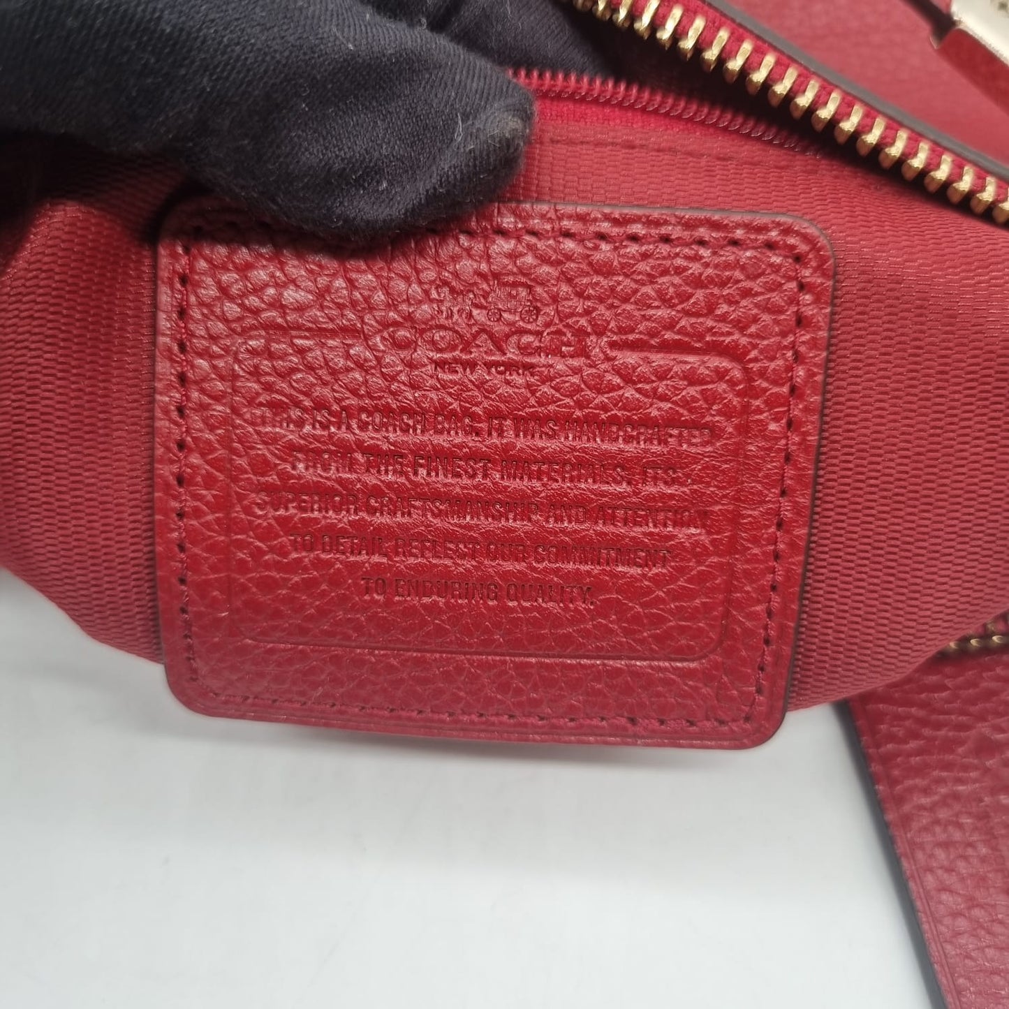 Coach Kelsey Pebble Leather Red 2in1 Size 27x8x20