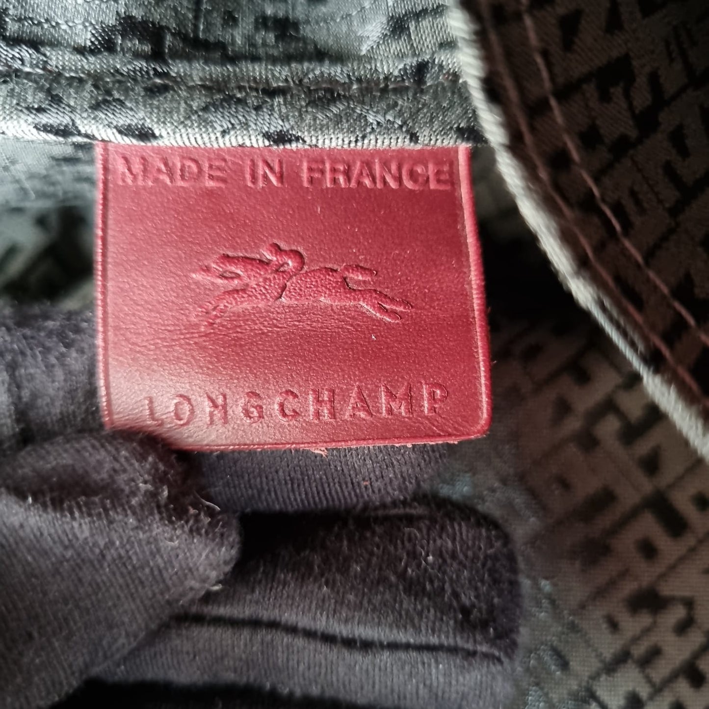 Longchamp Le Pliage Cuir Jockey Medium Short Handle Red Size 37x18x23