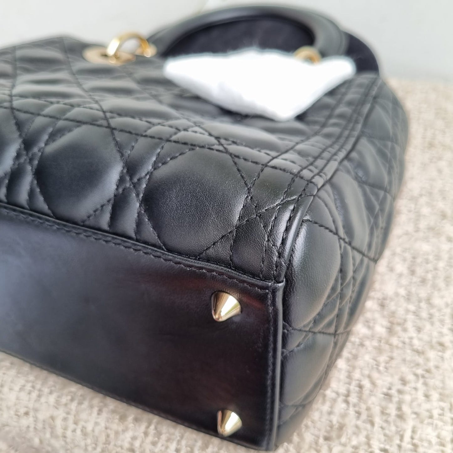 Dior Lady Dior Medium Black LGHW 2020 Size 24x10x21