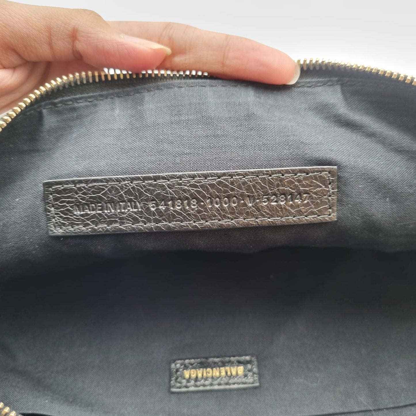 Balenciaga Classic Clutch Agneu Black GHW #V 2020 Size 34x24