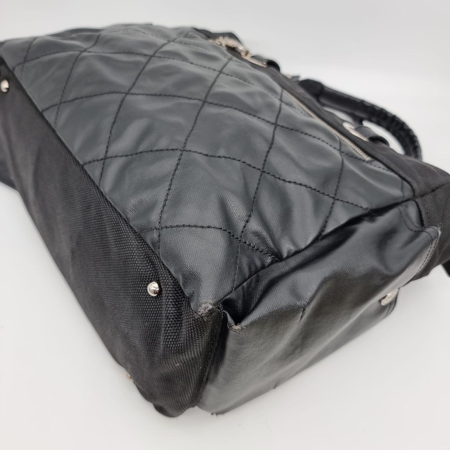 Chanel Biarritz Medium Tota Bag Black #13 Size 38x15x28