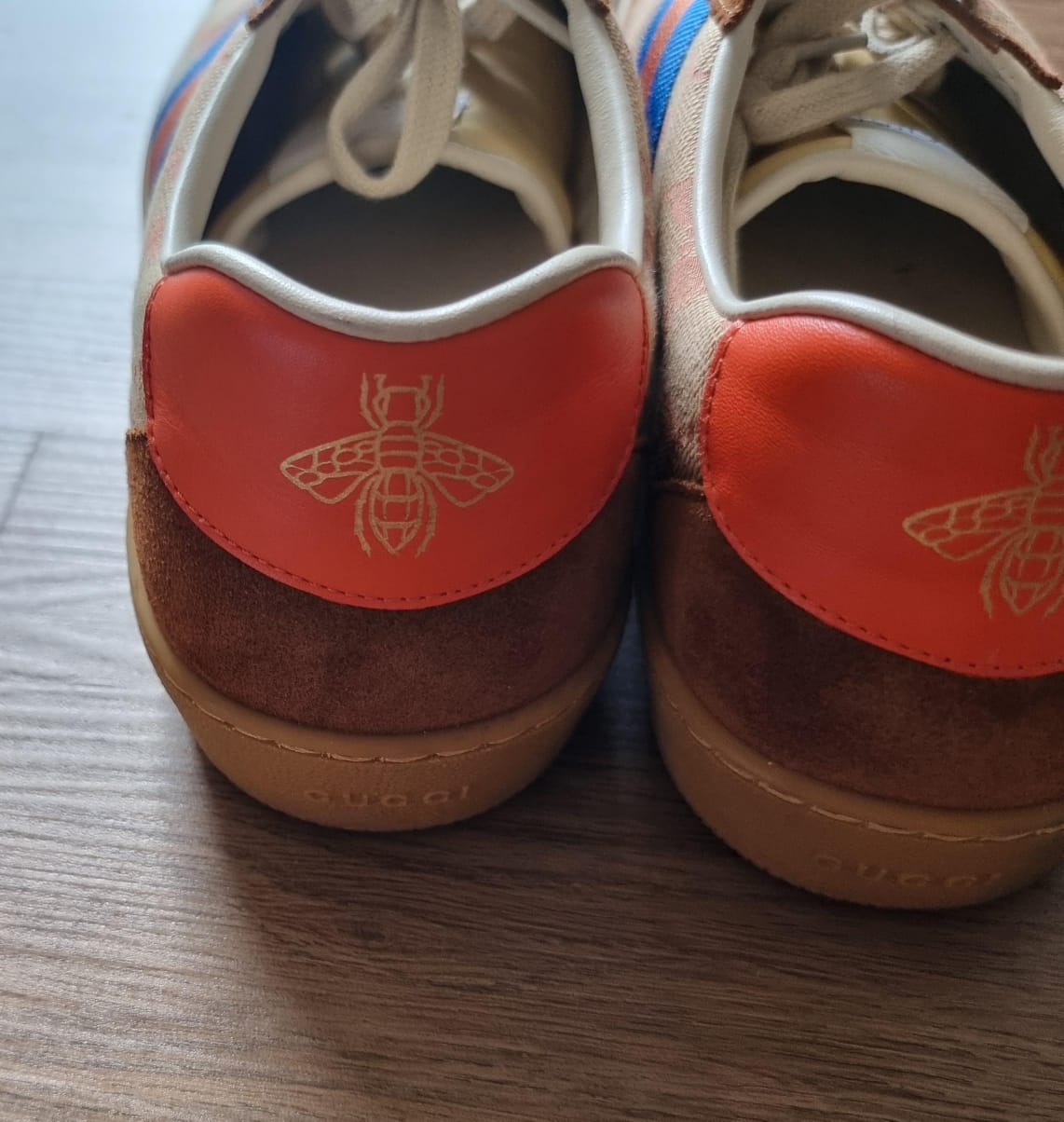 Gucci GG Web Sneakers Suede Brown Multi Size 9/28,5 cm