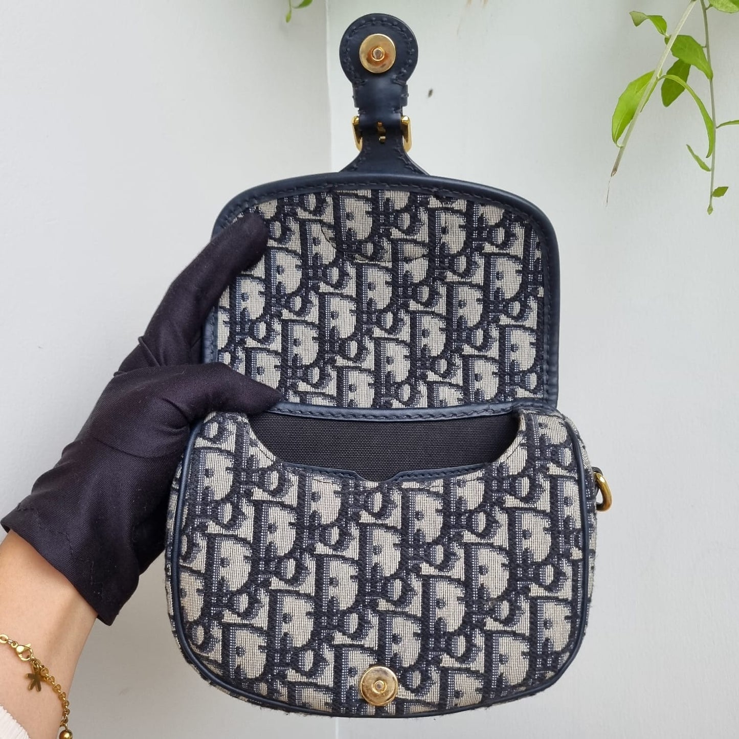 Dior Bobby Oblique Navy Blue 2021 Size 17x6x15