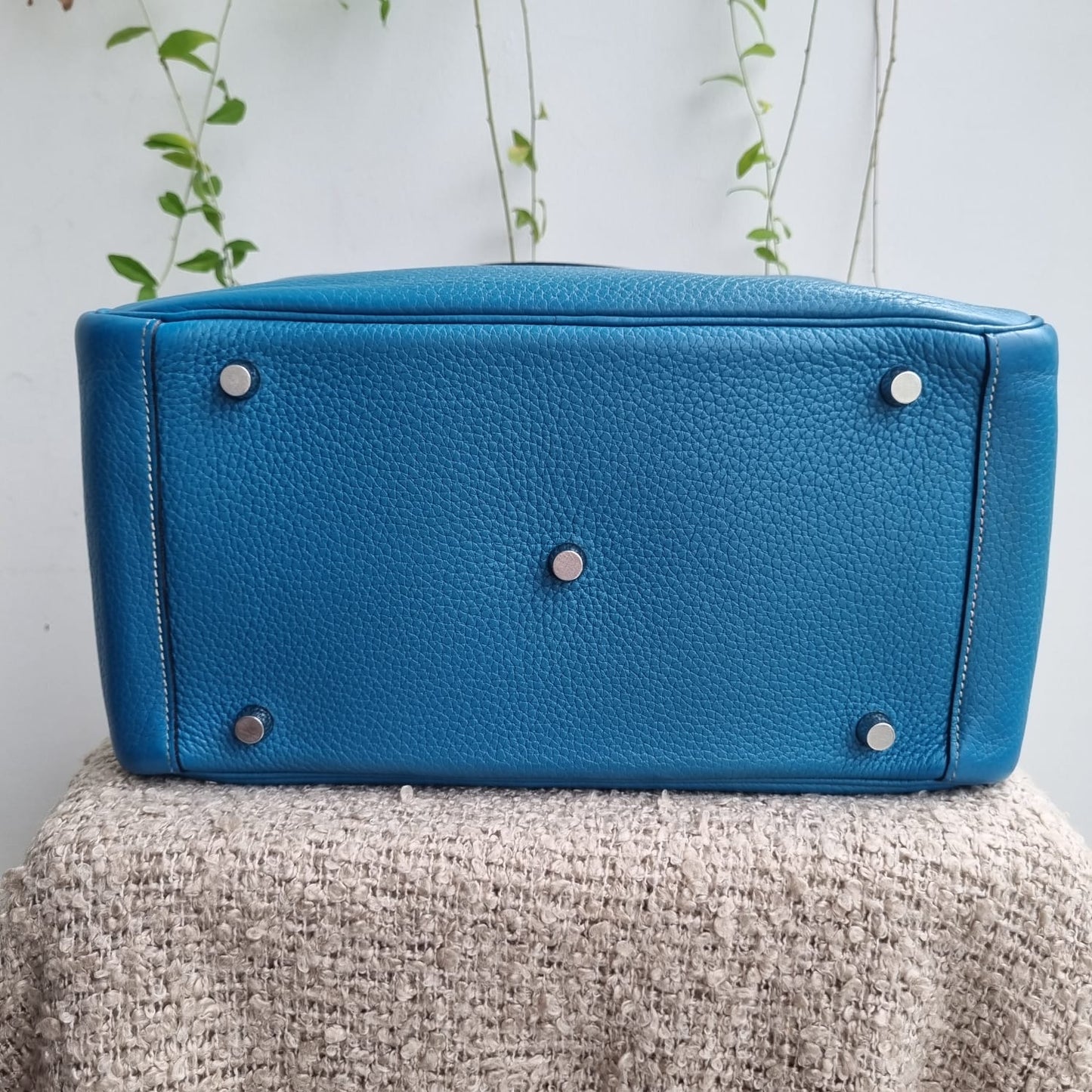 Hermes Lindy 30 Blue Jeans PHW #R Size 30x13x20