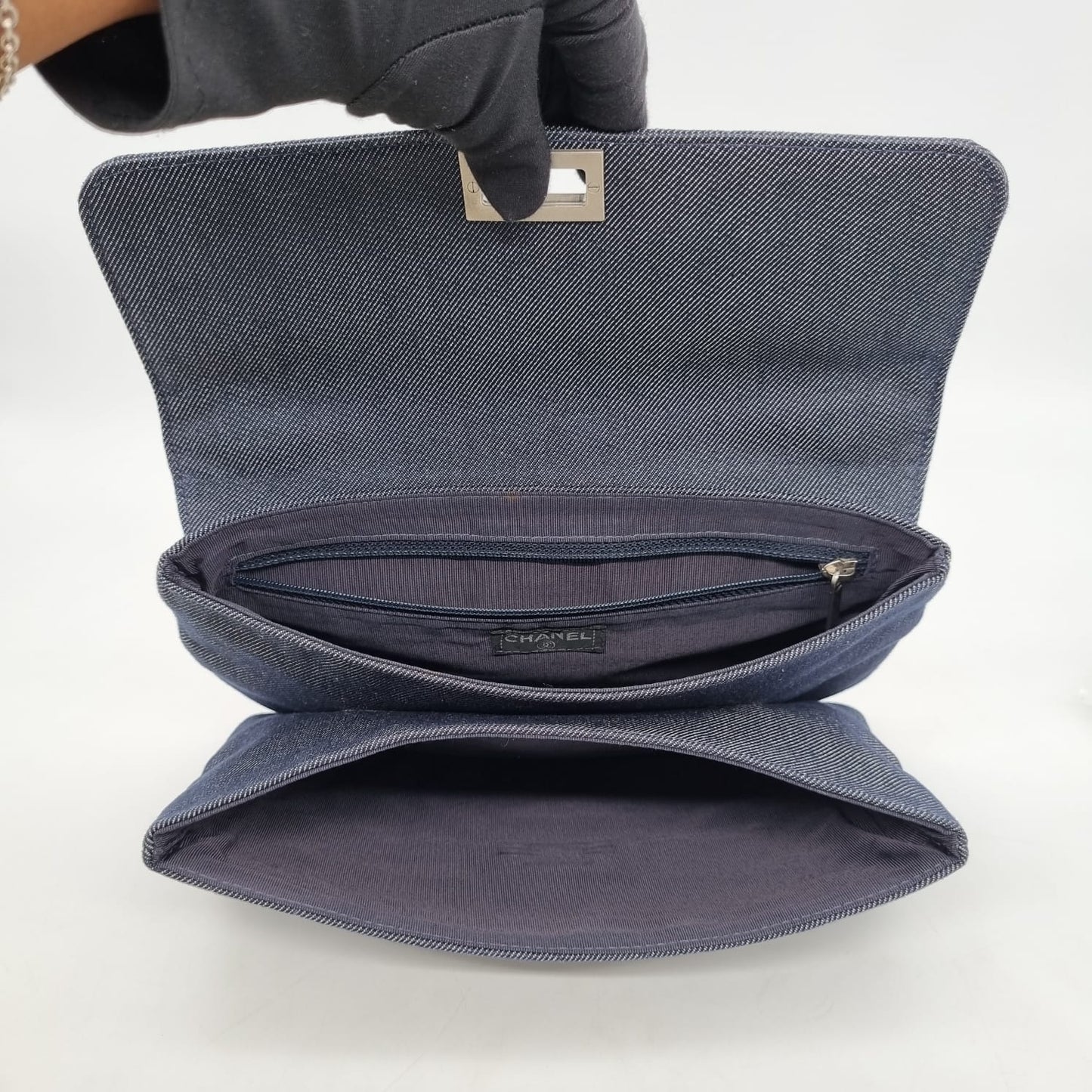 Chanel Reissue Vintage Black Cavas #6 Size 24x16x2