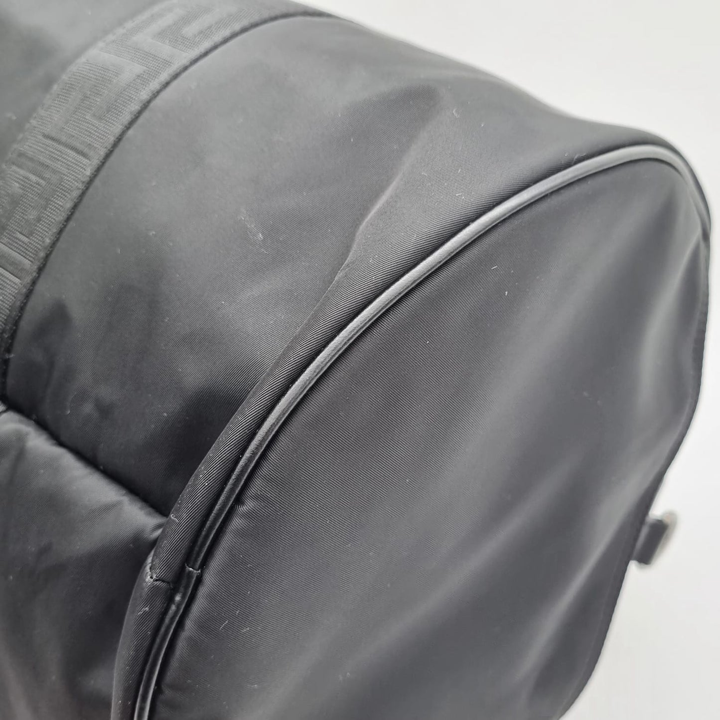 Versace Duffle Bag Nylon BLack New Size 46x27x2