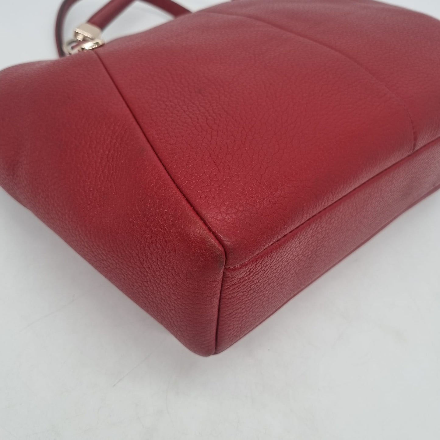Coach Kelsey Pebble Leather Red 2in1 Size 27x8x20