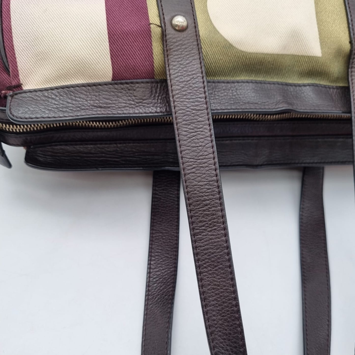 Bally Canvas Shoulder Bag Multicolor Size 35x11x27