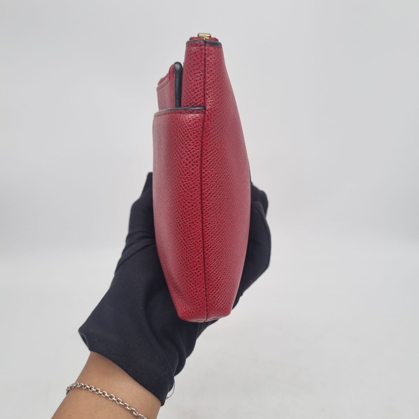 Coach Kelsey Pebble Leather Red 2in1 Size 27x8x20