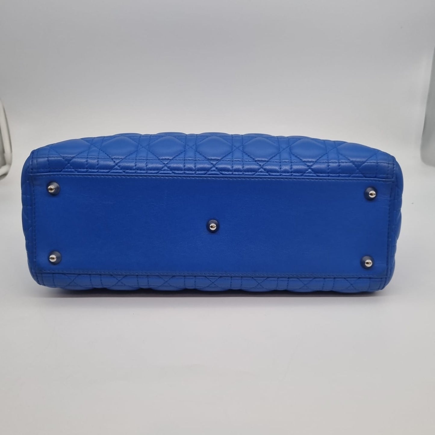 Dior Lady Dior Large Blue SHW 2013 Size 33x11x25