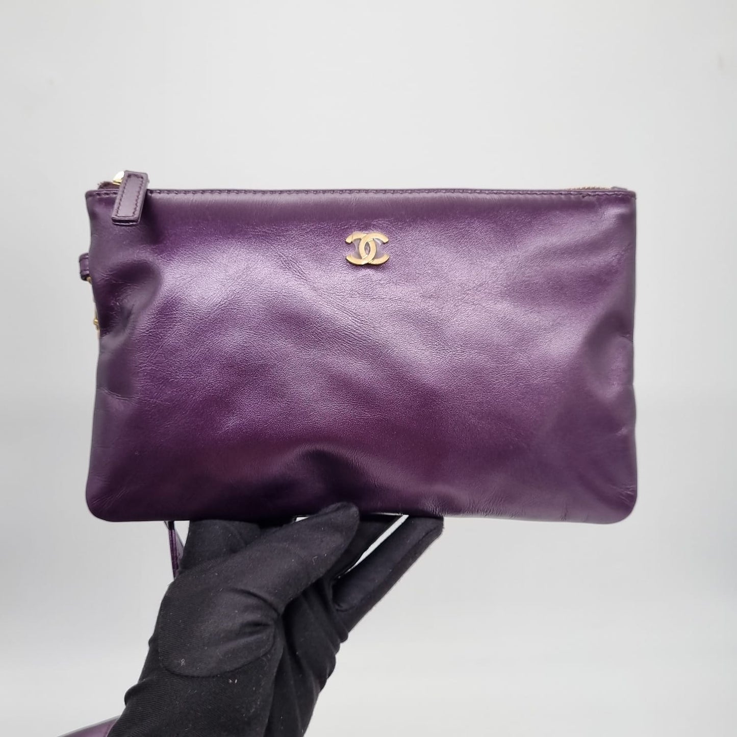 Chanel C22 Small Dark Purple GHW CHIP Size 29x7x32