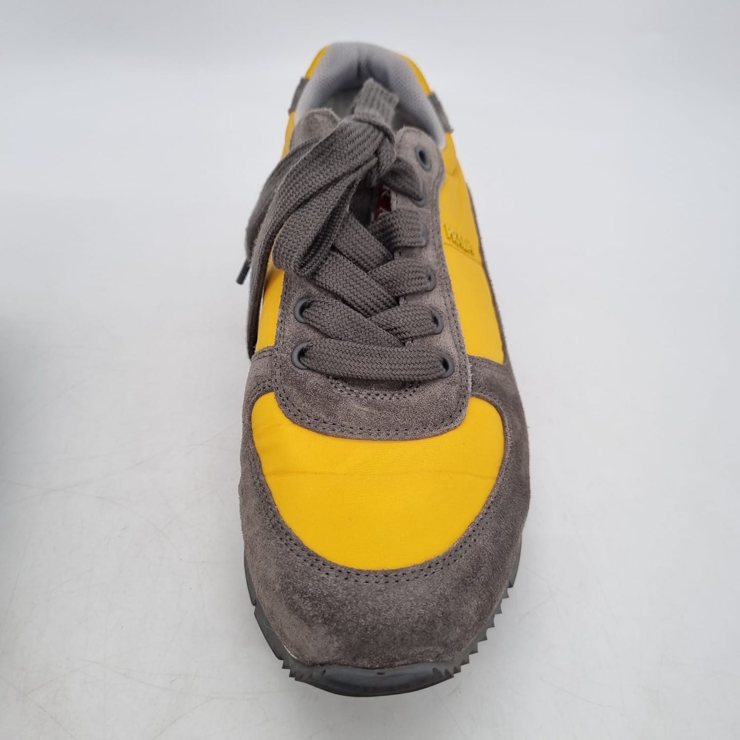 Prada Sneaker Suede Grey Yellow Size 7/27