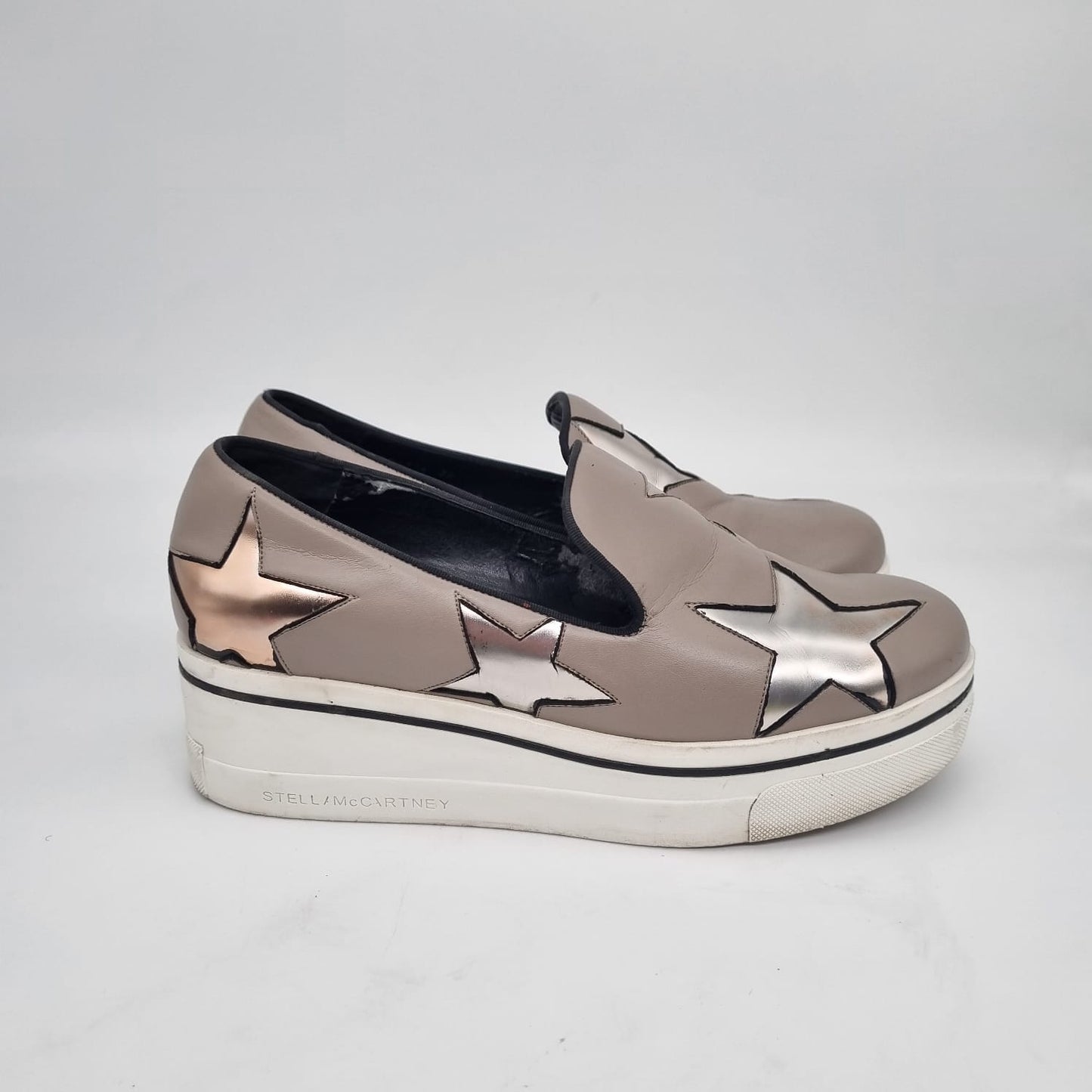 Stella McCartney Faux Leather Binx Star Platfrom Slip Size 39/25