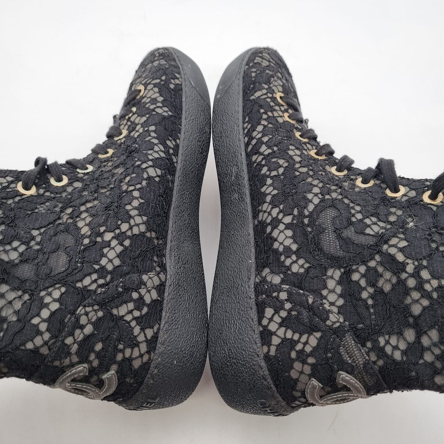 Chanel High Top Sneakers Black Size 40,5/27