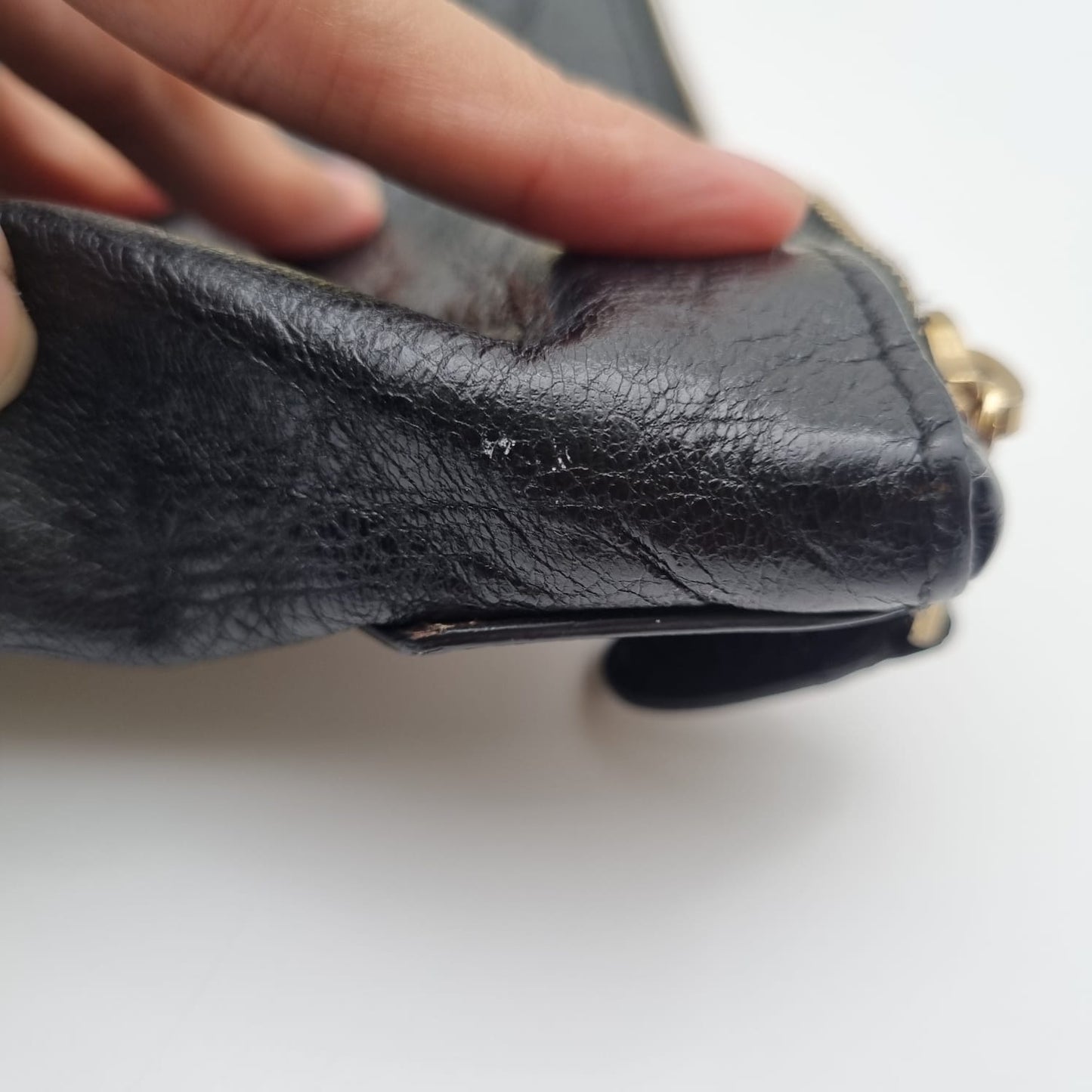 Balenciaga Classic Clutch Agneu Black GHW #V 2020 Size 34x24