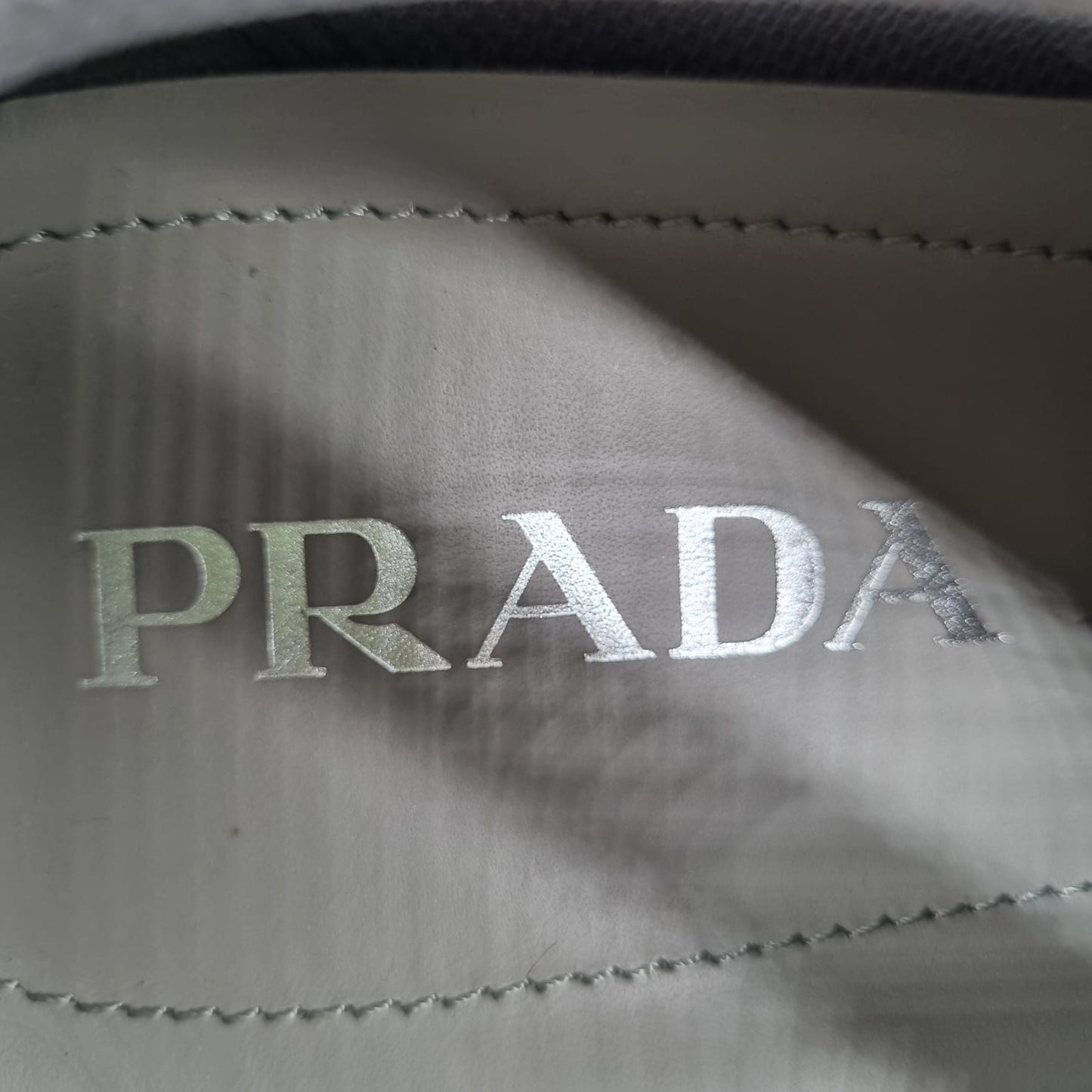 Prada Sneaker Suede Grey Yellow Size 7/27
